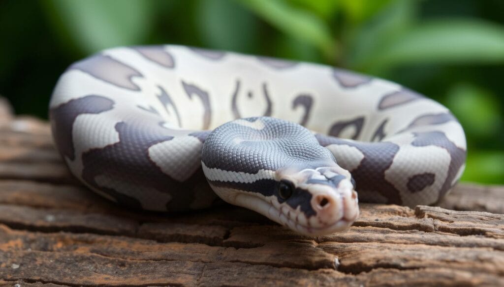 grey piebald ball python
