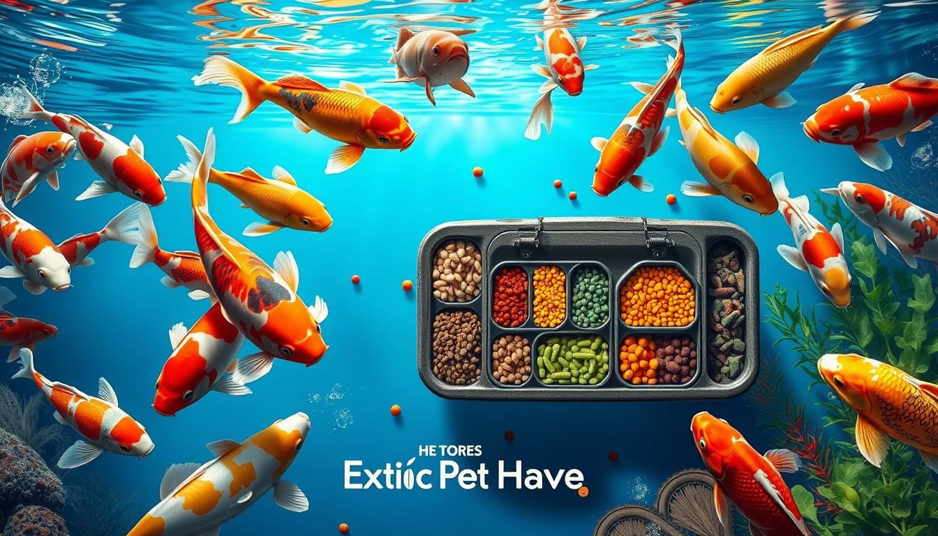 what do koi fish eat