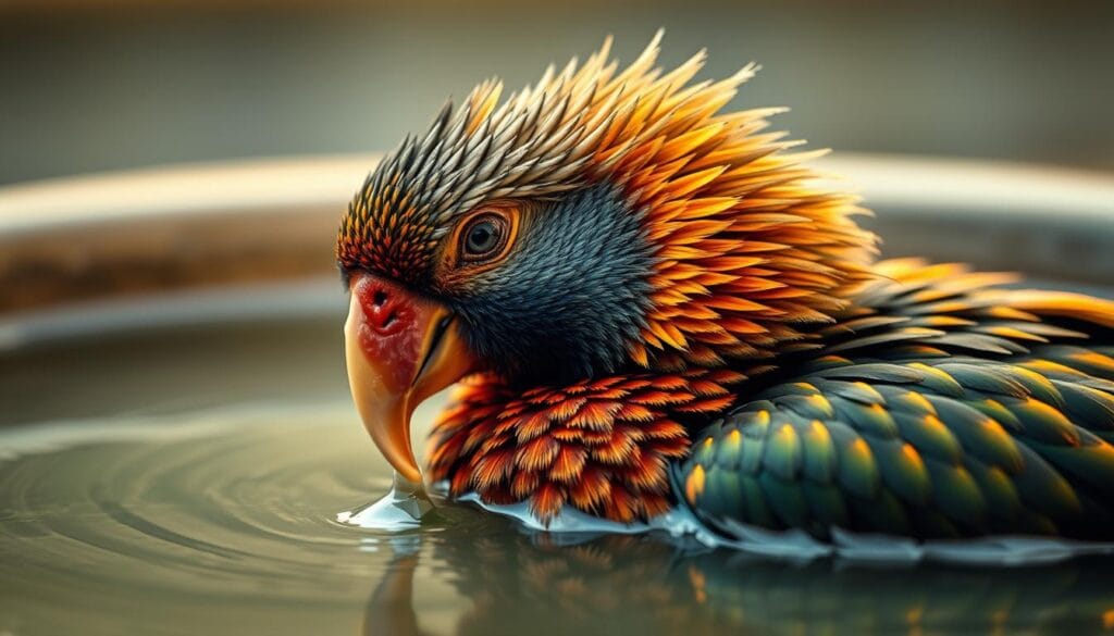 Bathing and preening techniques Bathing and preening techniques