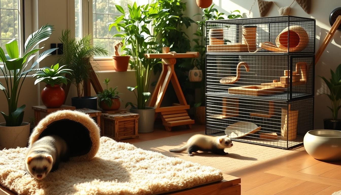 Ferret habitat setup