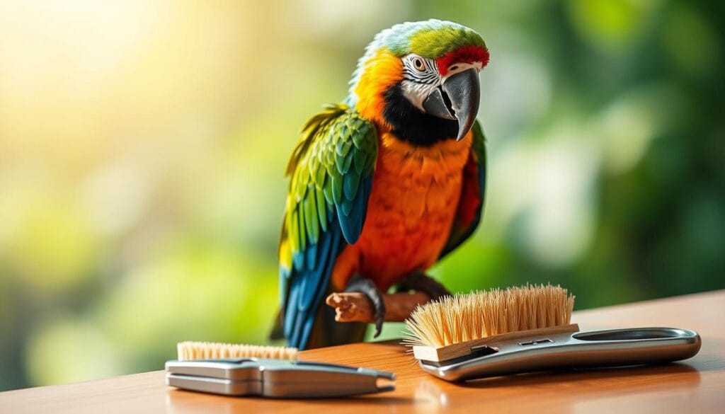 How to groom an exotic bird