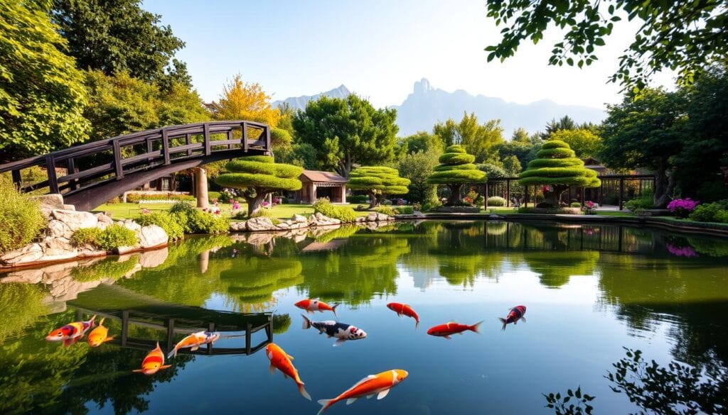 Koi fish pond maintenance