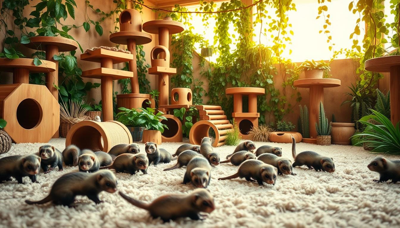 how to build a pet ferret play area
