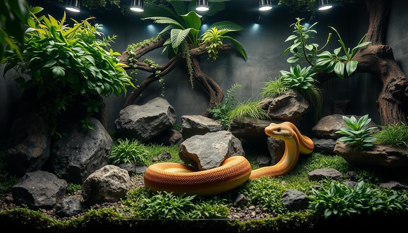 how to create a pet snake enrichment zone