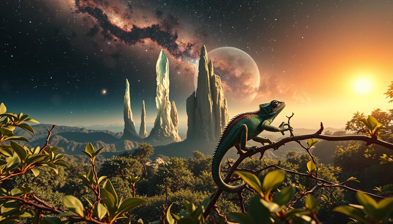 how to design a pet chameleon climbing space