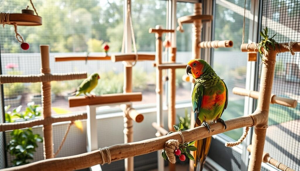 bird perch placement