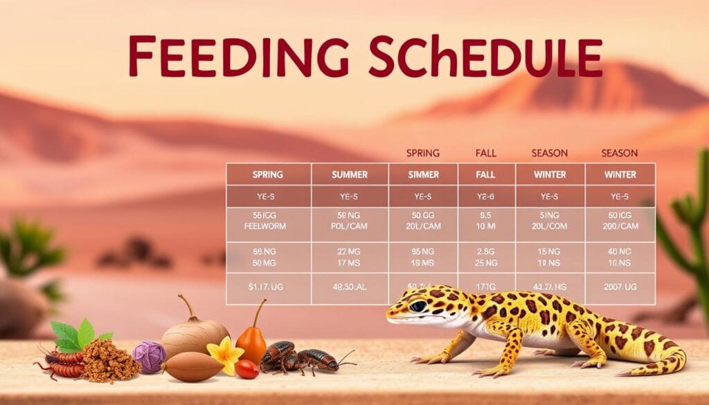 feeding schedule for leopard gecko