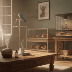 Autumn home with clean airflow and safely placed exotic pet habitats